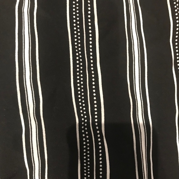 Loft Black & White Striped Fluid Ankle Pants - Picture 3 of 6